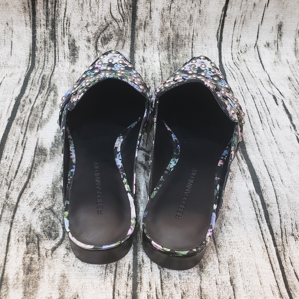 Sassy Studded Rebecca Minkoff Floral Mules - Picture 14 of 15